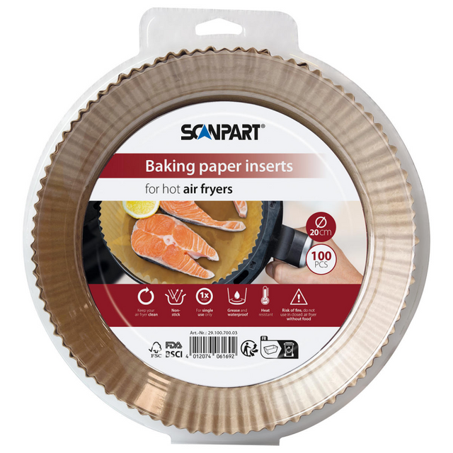 Scanpart airfryer bakpapier dia 20cm 100 stuks