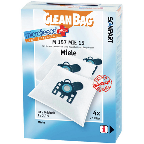 Cleanbag m157mie15 miele f j m mirco+ 4 stuks