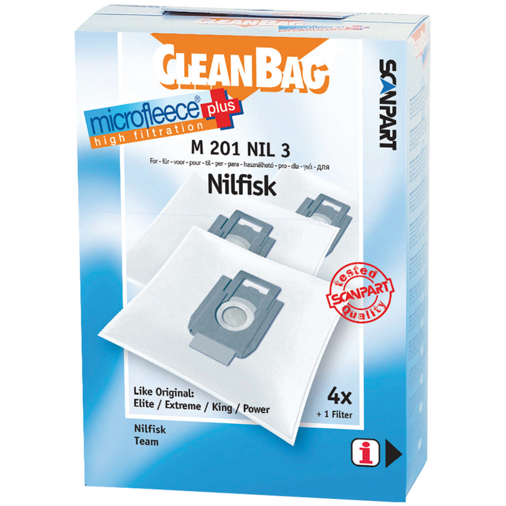 Scanpart M201Nil3 Micleese Dust Bag Nilfisk King Micro EN