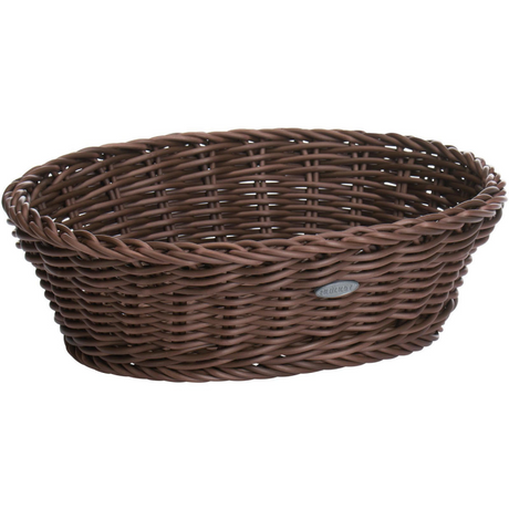 Westmark saleen mand ovaal 26x19x8cm - bruin opbergmand kunststof.