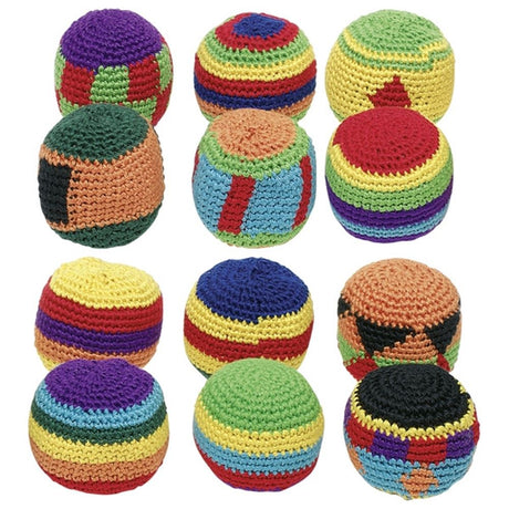Kick-bal. gehaakt. 5 cm. 12 assorti. 5+ | 24 stuks