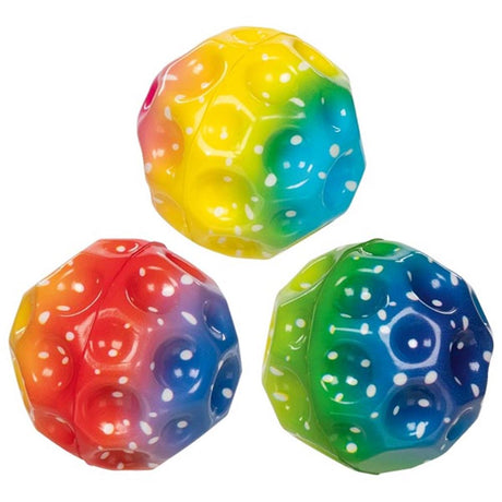Superhoge stuiterbal regenboog. 6,5 cm. | 12 stuks