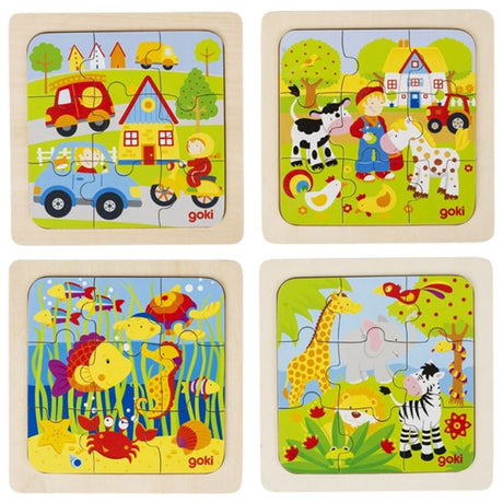 Puzzelboerderij, zeedieren etc. 9 delig. | 8 stuks