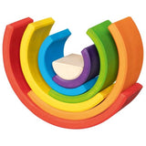 Goki houten bouwblokken regenboog, 5dlg.