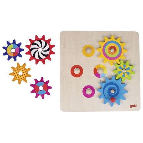 Goki houten tandwiel spel. 8 delig. 3+