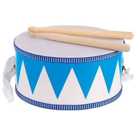 Goki trommel blauw. 10x20,3 cm. 3+