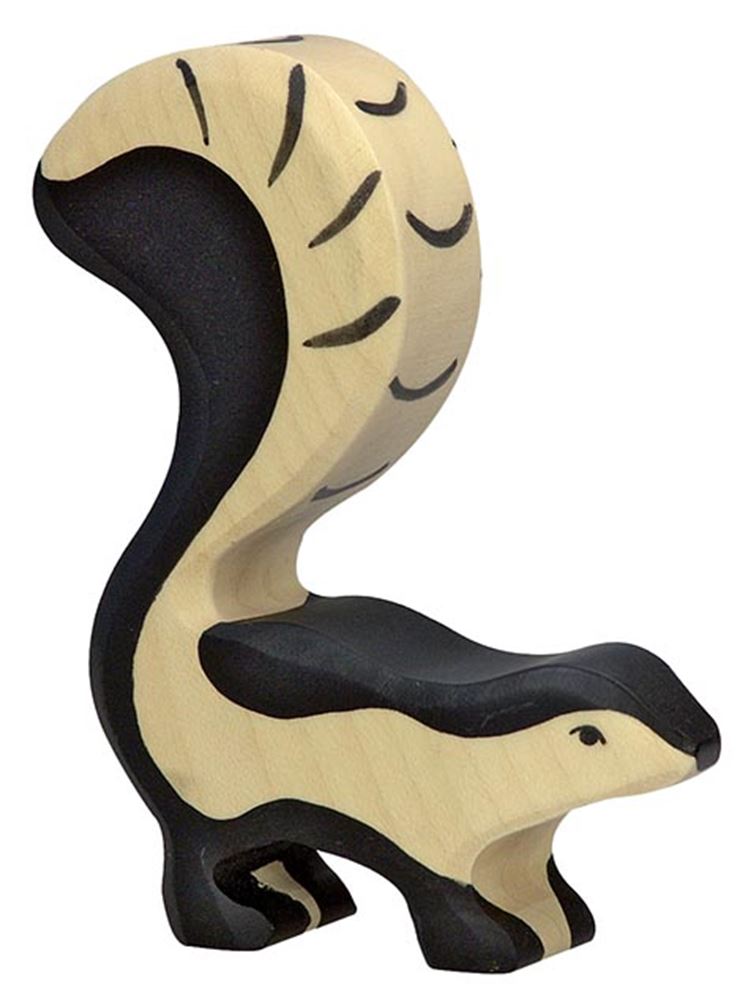 Holztiger stinkdier. 9 cm.