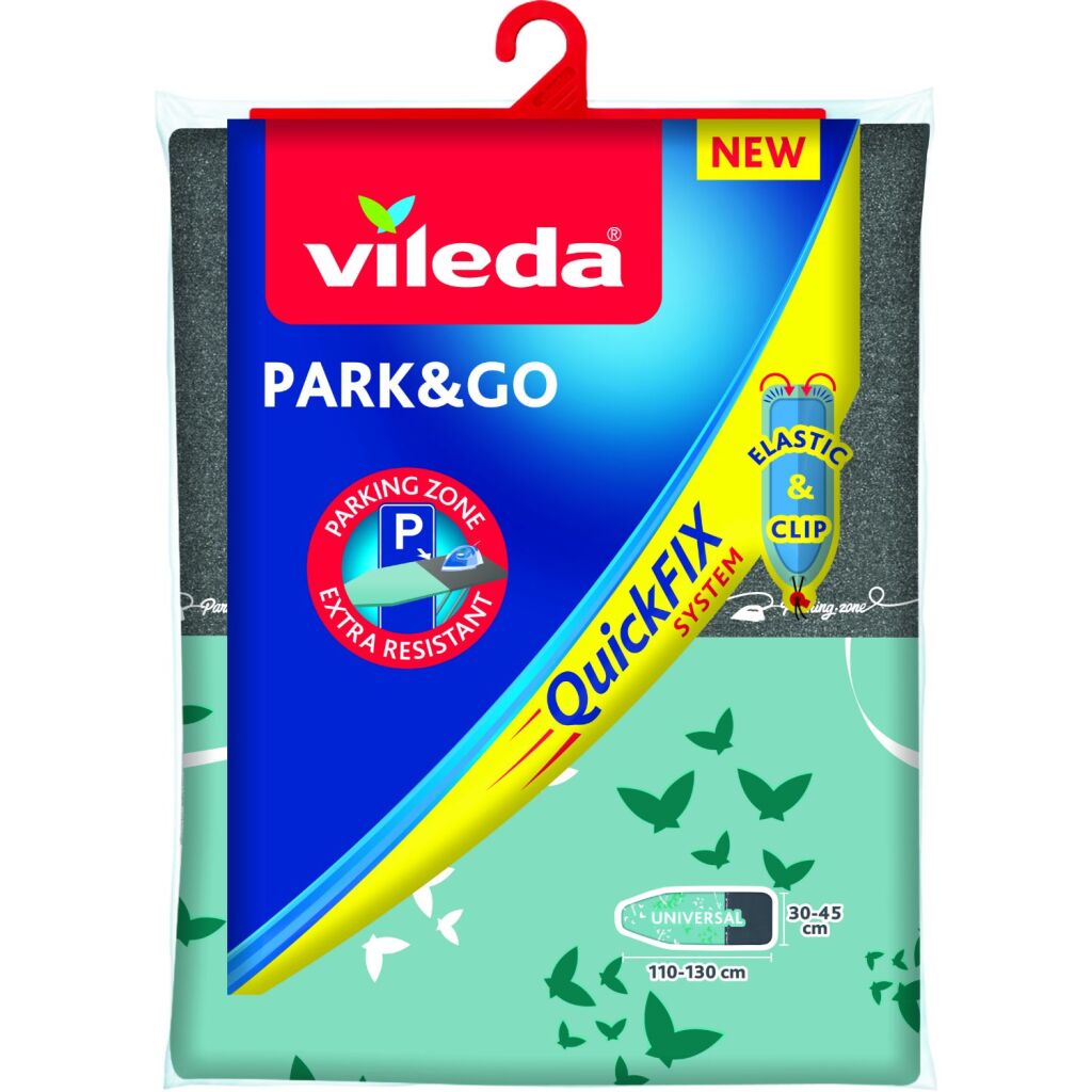 Vileda vileda park and go quickfix strijkplankhoes mintgroen grijs