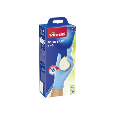 Vileda huishoudhandschoen nitril food safe m l 40 stuks
