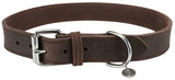 Trixie Collar chien rustique gras en cuir foncé marron foncé