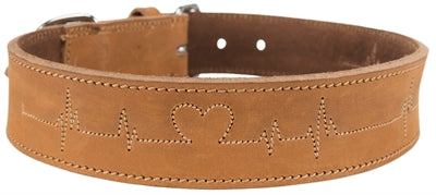 Trixie Collar chien rustique gras cuir cardiaque brun