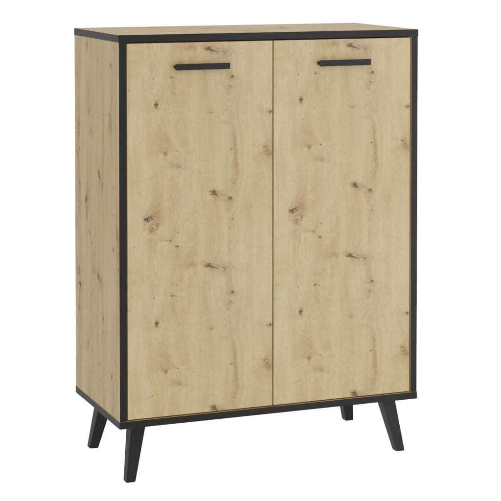 Fmd fmd schoenenkast met 5 vakken 68,5x33x93,5 cm artisan eiken