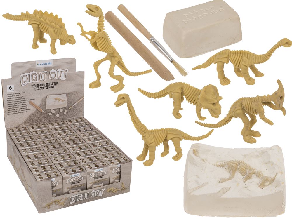 Dsp opgravingsset, dinosaurusskelet, 4x8 | 36 stuks