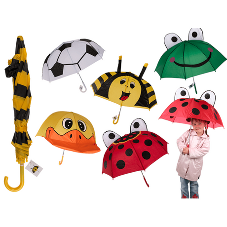 Kinderparaplu. d: ca. 70 cm. 5 assortie | 5 stuks