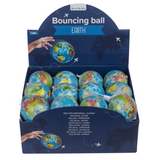 Dsp. zachte springbal, wereldbol, 7,5 cm