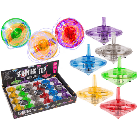 Dsp gyro tol led, 6 kleuren. ca. 4,5 cm. | 24 stuks