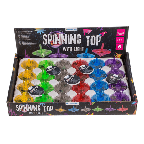 Dsp gyro tol led, 6 kleuren. ca. 4,5 cm. | 24 stuks