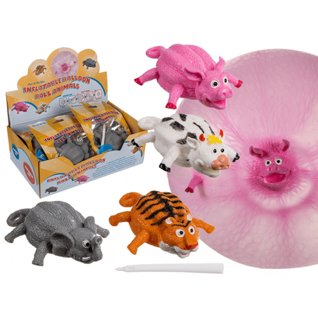 Dsp opblaasbare ballonbal, dieren. 4 ass | 12 stuks