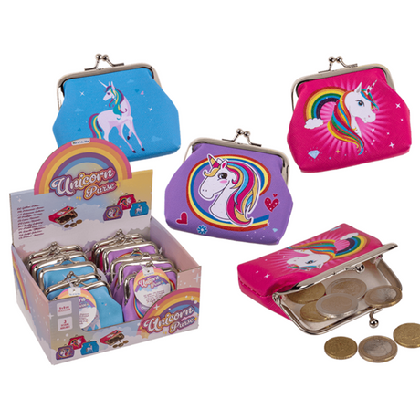 Dsp portemonnee eenhoorn. 3 assortie. 12 | 12 stuks