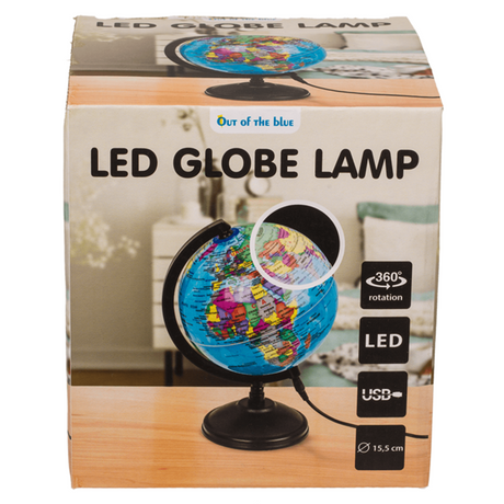 Tafellamp met led, wereldbol. hoogte ca. | 2 stuks
