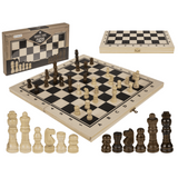 Houten bordspel, schaken. 34x34 cm.