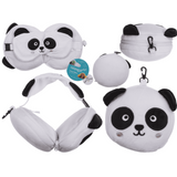 Kinder pluche reiskussen met oogmasker p