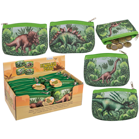 Dsp portemonnee dinosaur. 4 assortie. 24 | 24 stuks