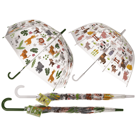 Transparante kinderparaplu. d: ca. 72 cm | 2 stuks