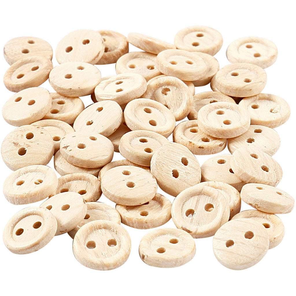 Creativ company http: www.cchobby.nl houten-knopen-d-8-mm-2-gaten-50-stuk-1-doos