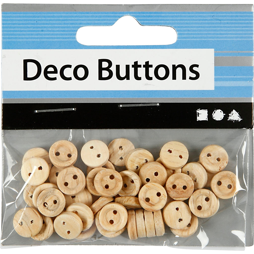 Creativ company http: www.cchobby.nl houten-knopen-d-8-mm-2-gaten-50-stuk-1-doos