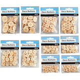 Creativ company http: www.cchobby.nl houten-knopen-d-8-11-15-18-23-mm-440-stuk-1-doos