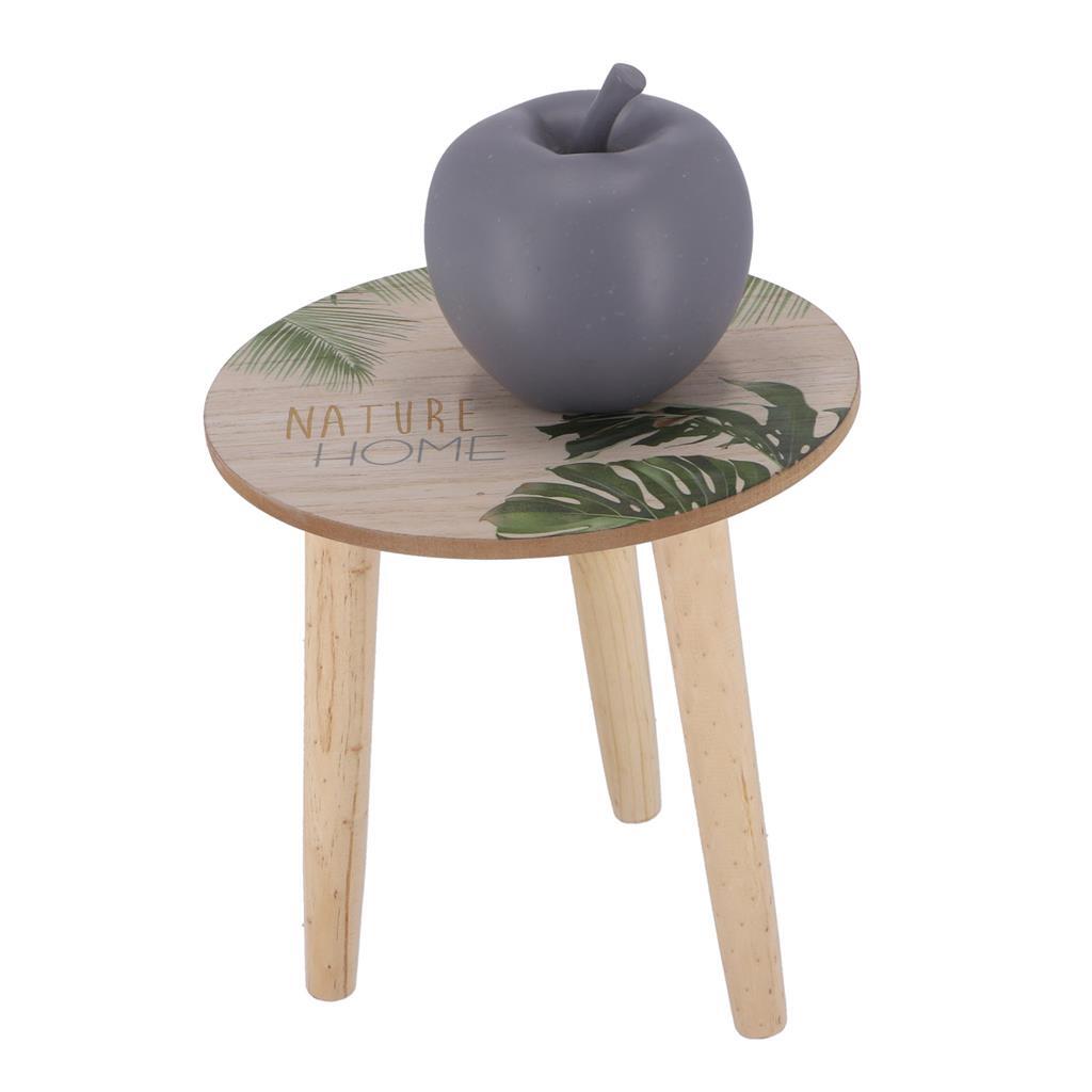 Basic Noor Living wooden side table Nature Home 25 cm