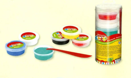 Superklei: bonte toren foam klei, 6 kle | 2 stuks