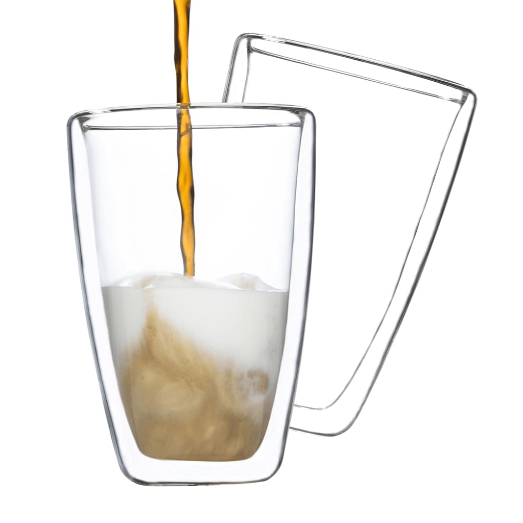 Hej hej 2-stycken glas set latte macchiato 400 ml transparent