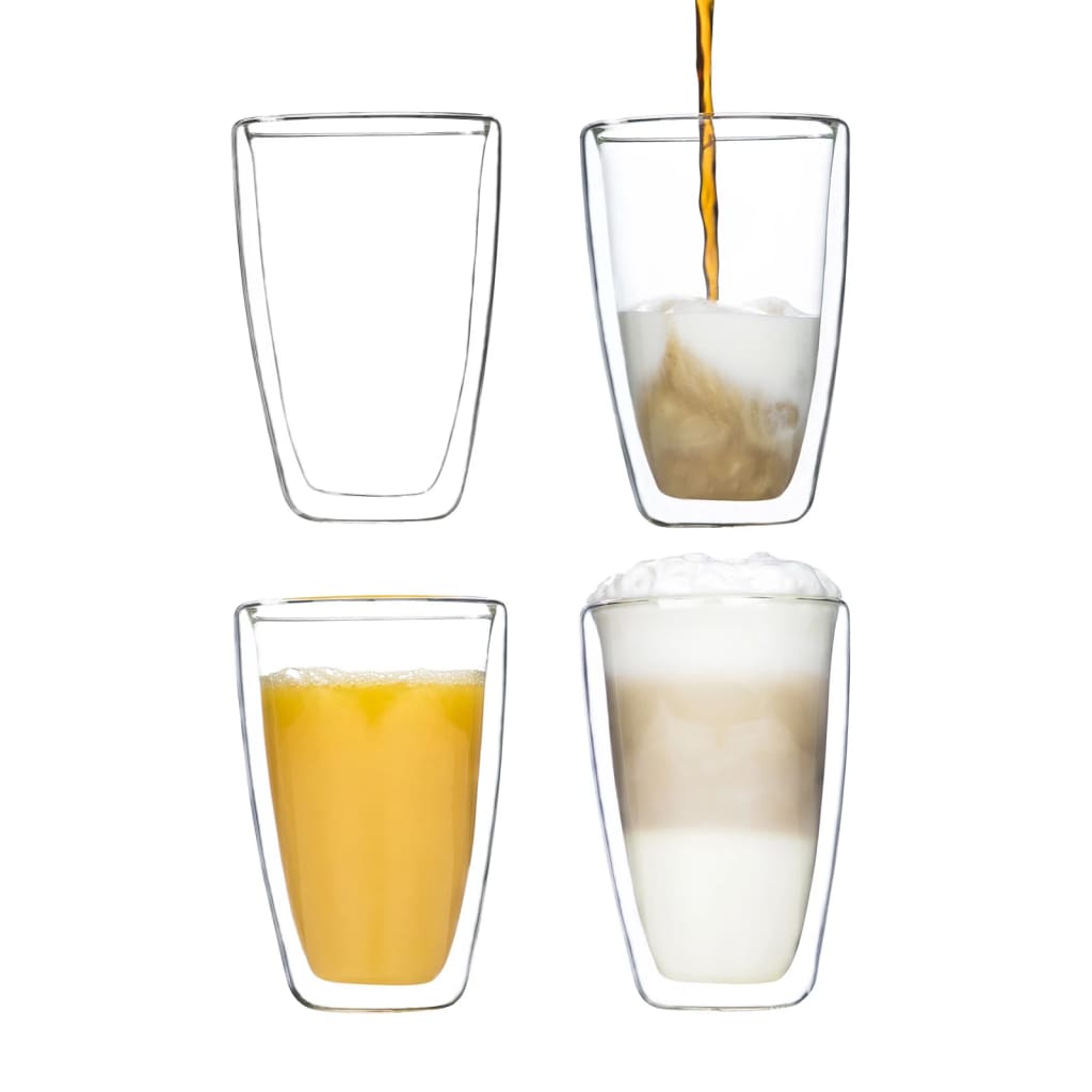 Cześć HI 2-częściowy zestaw szklany latte Macchiato 400 ml przezroczysty