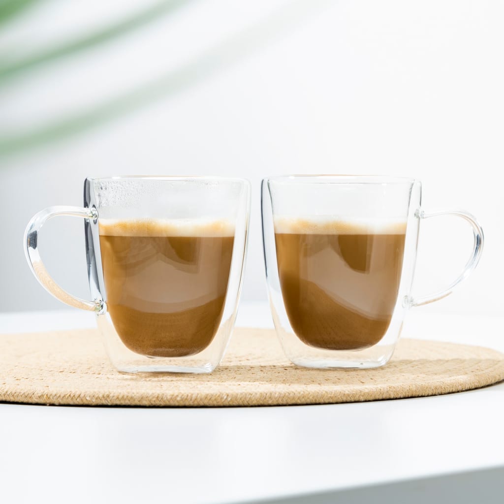 Živjo hi hi cappuccinoglaas set 2-delni 270 ml prozoren