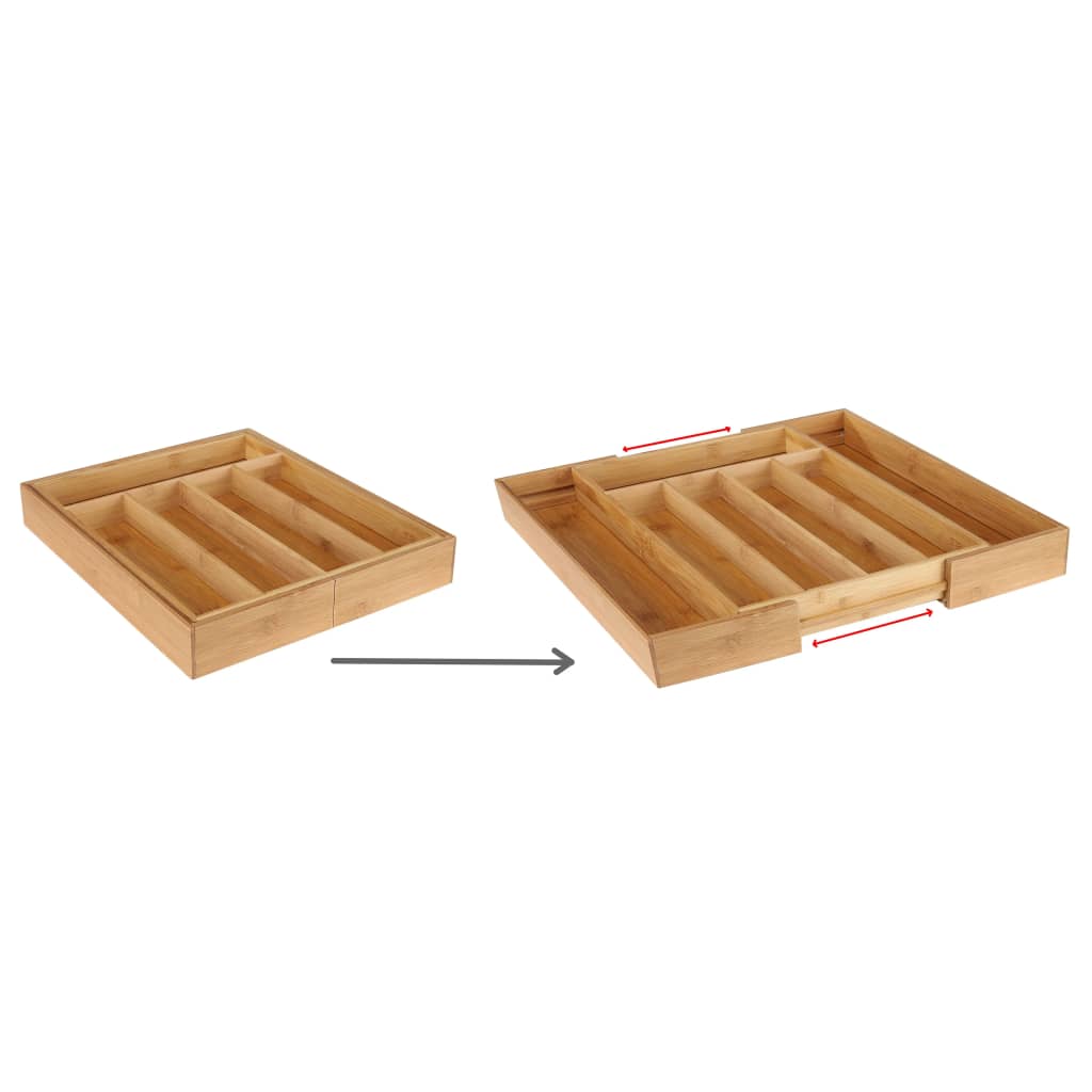 Hi hi cutlery tray extendable bamboo