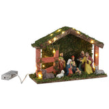 Hej hej nativity scen med LED -belysning