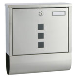 Hi brievenbus met krantenhouder 30,5x9,6x33,5 cm roestvrij staal