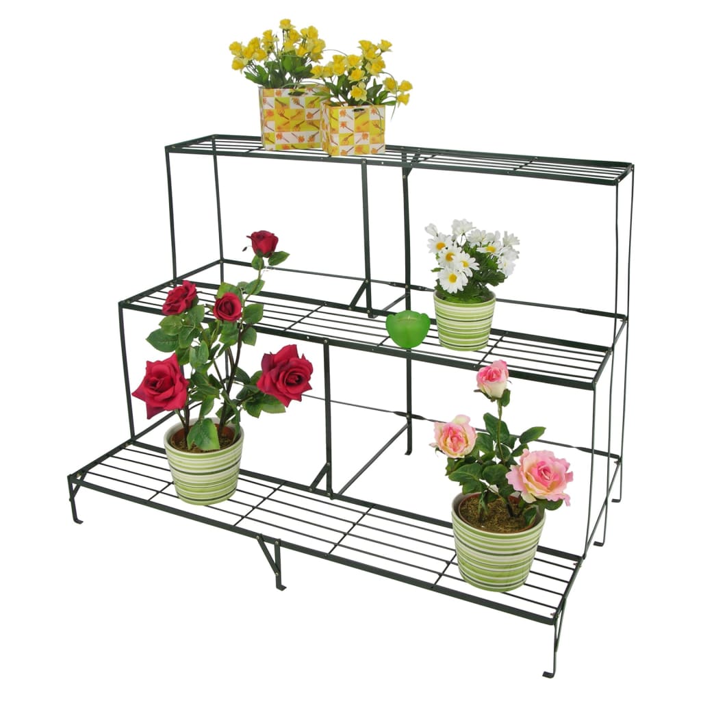 Hej HI Flower Rack 3-lags 100x60x75 cm metal sort