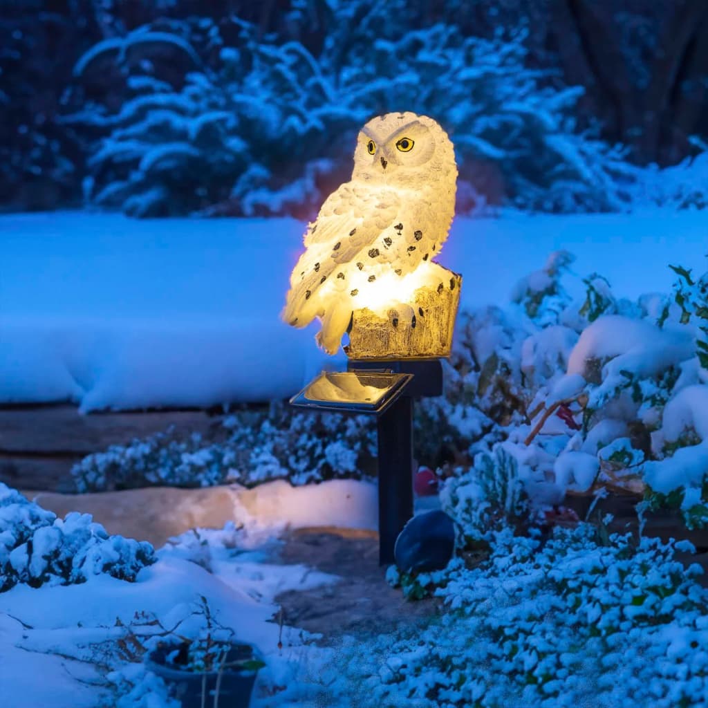 Hola hola lámpara de jardín búho led solar blanco