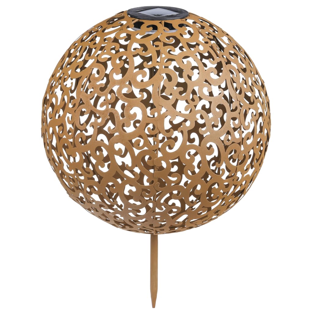 Cześć Hi Lampa Garden Solar Boll 28,5 cm Metal Brown