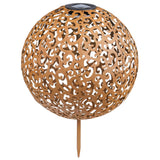 Cześć Hi Lampa Garden Solar Boll 28,5 cm Metal Brown