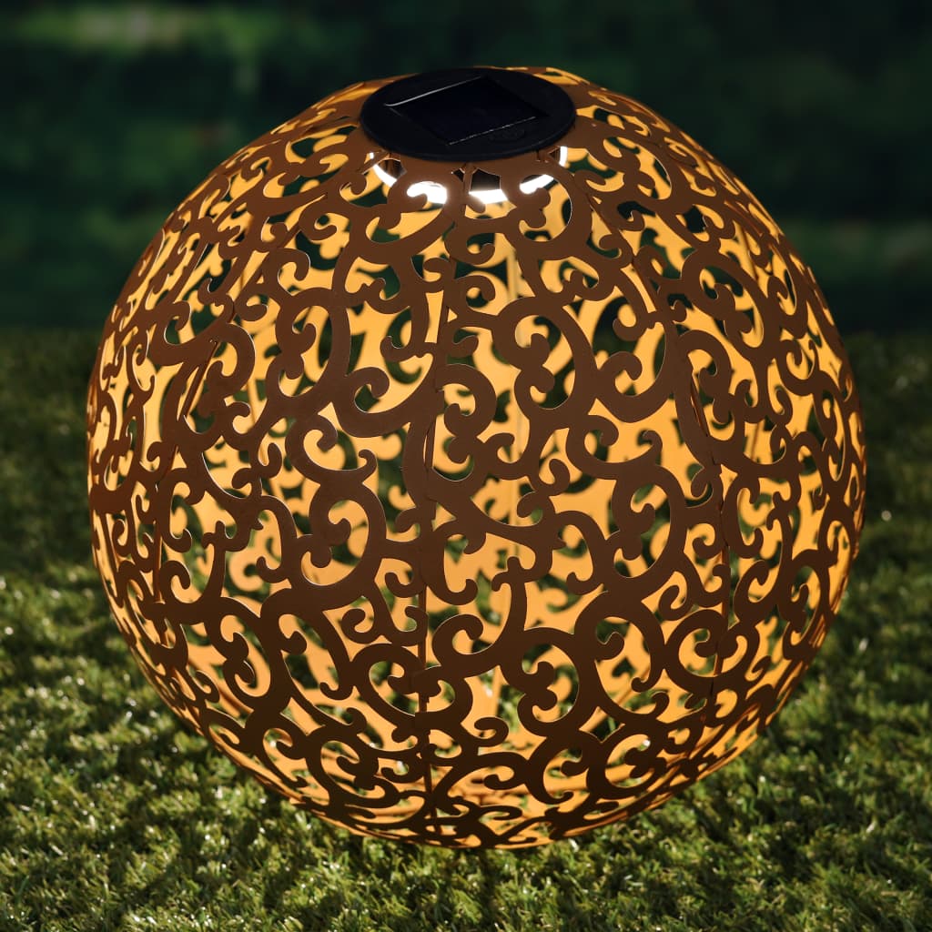 Cześć Hi Lampa Garden Solar Boll 28,5 cm Metal Brown