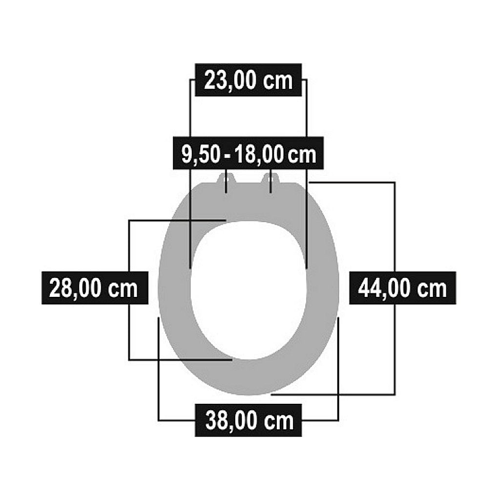 Cornat Cornat KSTASC00 Taro Duroplast WC glasses Softclose 95-180mm