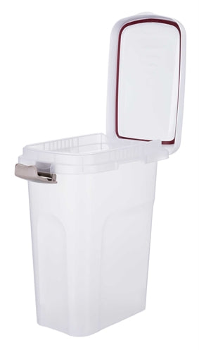 Trixie voerton luchtdicht afsluitbaar kunststof transparant wit wit - 15 ltr 22x34x41,5 cm