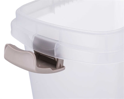 Trixie voerton luchtdicht afsluitbaar kunststof transparant wit wit - 15 ltr 22x34x41,5 cm