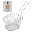 Excellent houseware serveermand frituurmandje chroom met greep 10x10cm