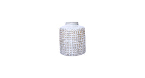 Vaas borgo ceramic 17cm brown grey