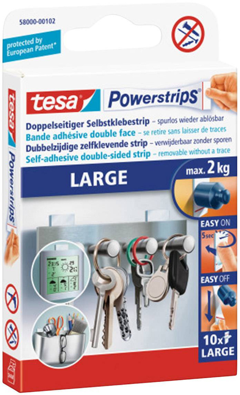 Tesa powerstrips large 10 stuks